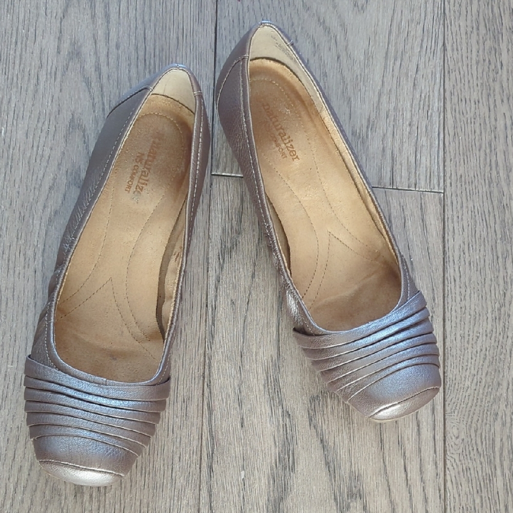 Leather Size 9 Natrulizer Metallic Flats